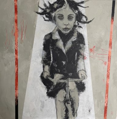the child of the woman in the window of the house across the street
